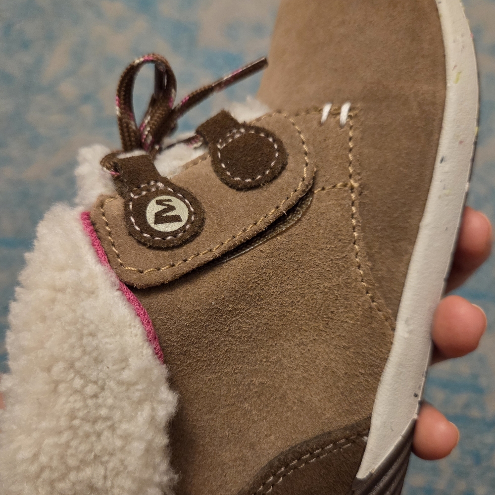Merrell Kids Brown Boots with Pink Trim
